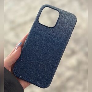 SWAROVSKI blue crystal iPhone 14 Pro Max phone case